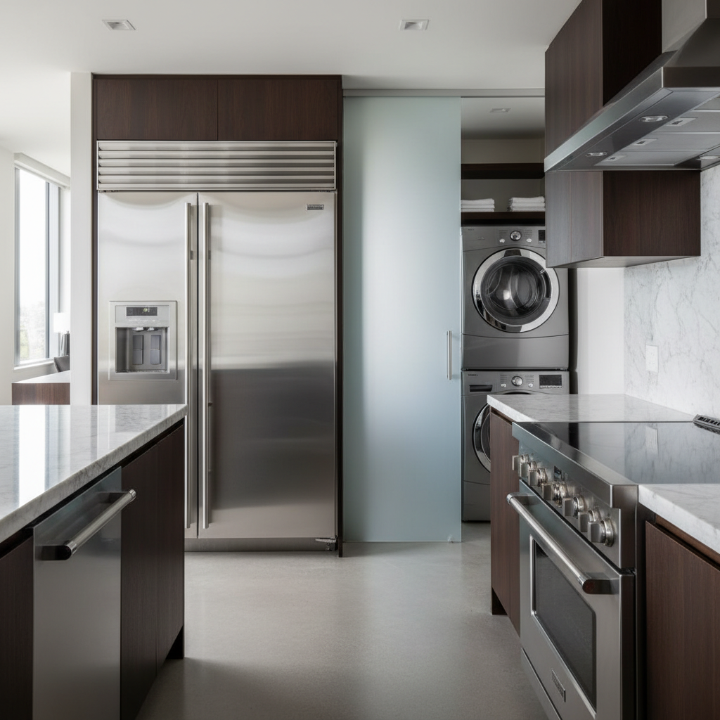 Premium household appliances in a luxury home environment